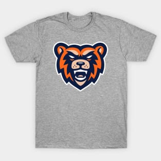 Retro Roar: Angry Bear Sports Mascot T-shirt for Die-Hard Sports Fans T-Shirt